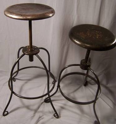 Antique shapely oriental style cast iron stool