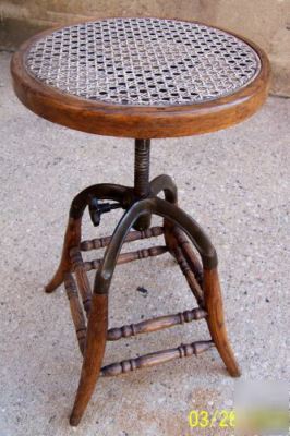 Antique shapely oriental style cast iron stool