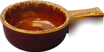 Caramel onion soup crock w/handle - 12OZ