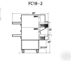 Doyon dbl conveyor oven model # FC18-g-2â€“free shipping