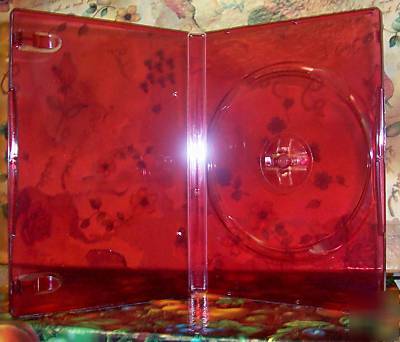 New 100 standard dvd cases, red translucent - BL72HD