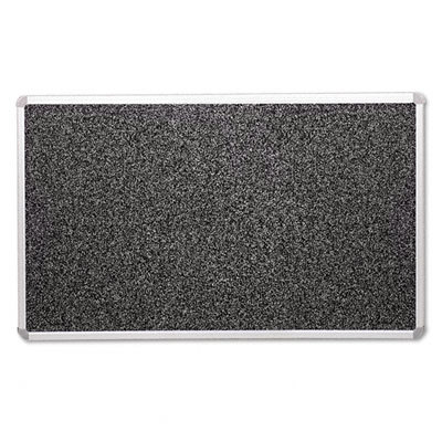 Recycled rubber-tak tackboard, black w/ silver frame