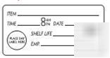 Shelf life removable food safety labels x 500