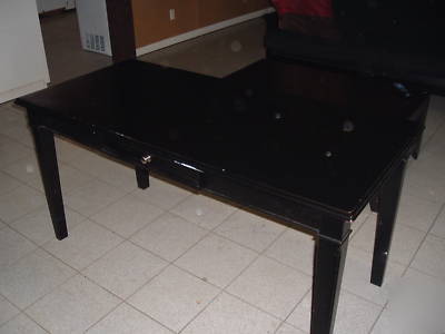 Dark stain office desk