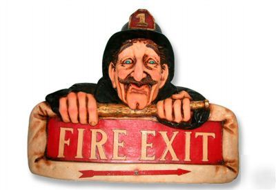 Fire exit sign display decor