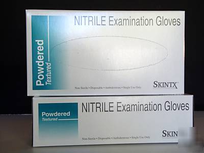 2 boxes nitrile exam gloves non-latex lightly powder