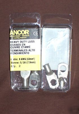 Ancor 4 marine heavy duty lugs cable 6 awg screw 5/16