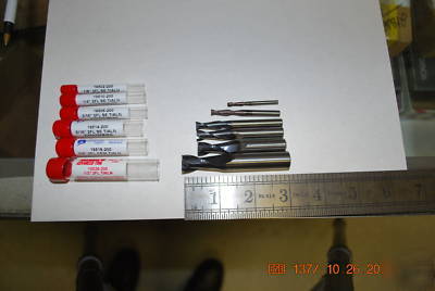 Carbide end mills 1/8,3/16,1/4,5/16,3/8,1/2