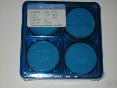 Filters, millipore habg 0.45UM ha 47MM 100CT sealed