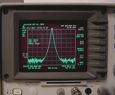 Hp 8590B/1/3/23 spectrum analyzer - 75 ohm impedance