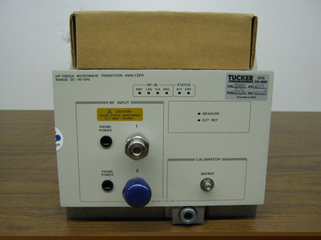 Hp/agilent h-p 70820A/005/UF3 mw transition analyzer