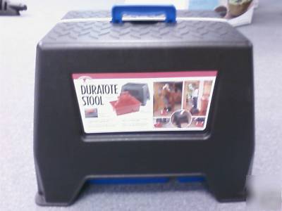 New duratote stool and tote box - blue brand 