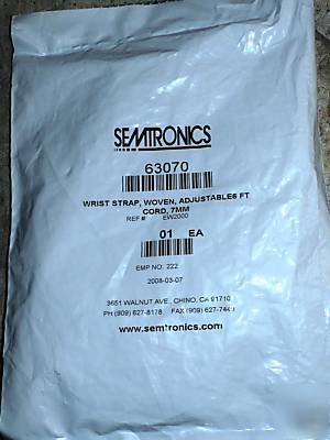 Semtronics single wire esd grounding wrist strap 63070