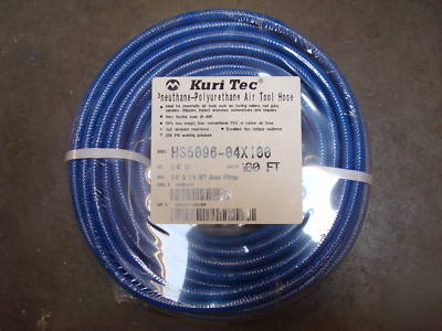 Kuri tec pneuthane air tool hose 1/4X1/4 100FT
