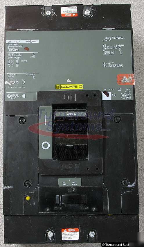 New square d LHL36400 circuit breaker, 400 amp, 
