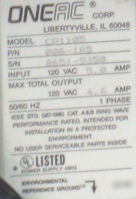 Oneac CP1105 550VA power line conditioner transformer