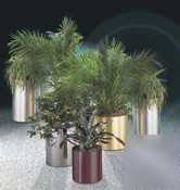 Satin aluminum planter 15