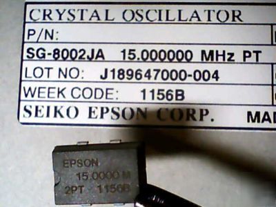 Sg-8002JA programable oscillator cmos 15.000MHZ x 4PCS.