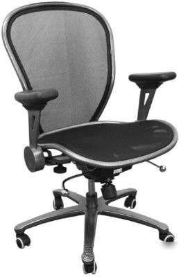 Manager full mesh chair office swivel with metal base