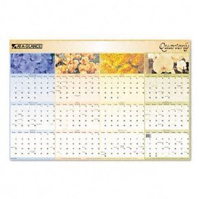 O at-a-glance o - floral write-on/wipe-off reversible d