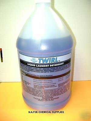 Twirl liquid laundry detergent concentrate 2 gal.