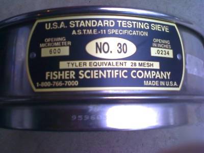 U.s.a. standard testing sieve no. 60 & no. 30 mesh