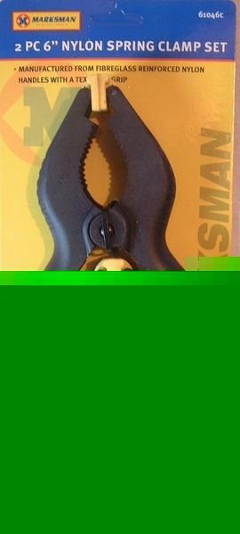 2 pc piece 6 inch nylon spring clamp set 610467