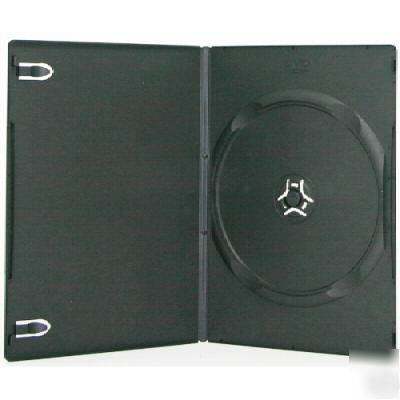 200 black single slim dvd movie storage cases free ship