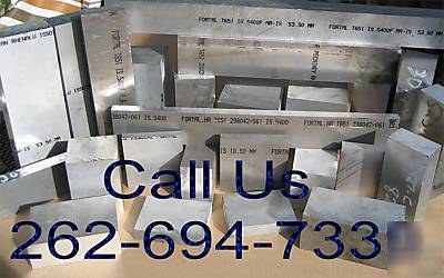 Aluminum plate 2.170 x 4 1/2 x 9 1/2 alcan certal Â® T6