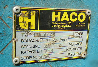 26' haco 450 ton press brake, 39