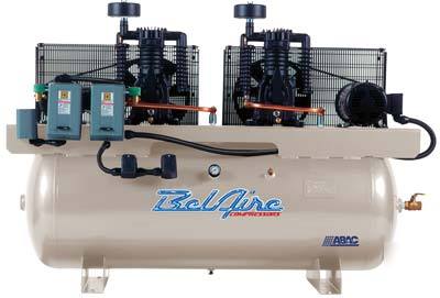 Bel aire 15 hp air compressor 3112DL horizontal 120 gal