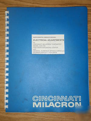 Cincinnati cnc vmc cintimatic 5VC-750 5VC750 manual 