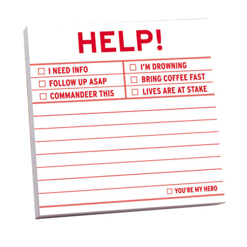 Help - fun sticky notes by knock knock