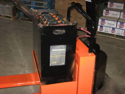 Electric pallet jack-walkie/rider