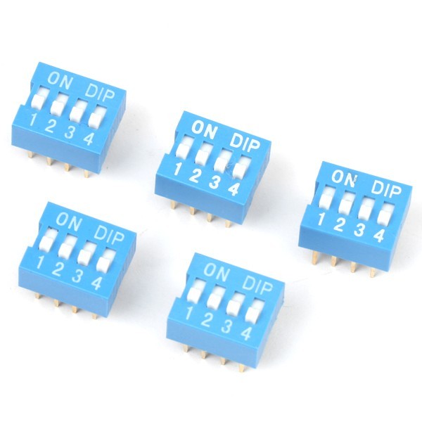 5X 4 position dip switches 100MA 50VDC 100MO 500VDC