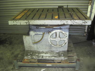 Detrick & harvey tilting rotary t slot table 38' x 50'