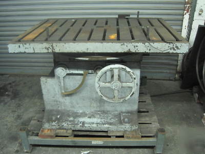 Detrick & harvey tilting rotary t slot table 38' x 50'