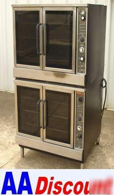 Used market forge nat. gas double stack convection oven