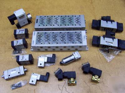 1 lot misc. smc pneumatic valves/ parts