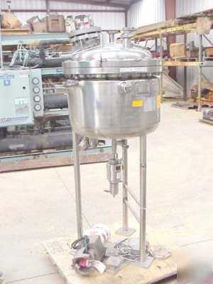 35 gallon stainless steel reactor tank mixer w controls