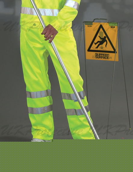 Hi vis viz polycotton working trousers yellow L33/W30