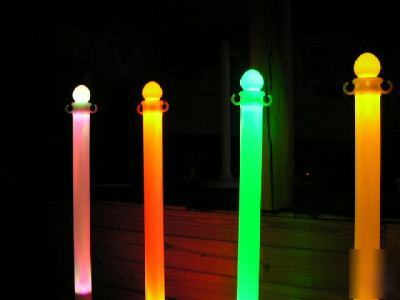 Lighted posts - 4 lighted multi color led stanchions