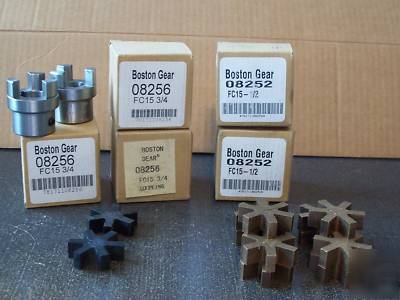 New FC15 boston gear buna & bronze spider coupling lot 