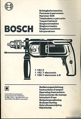 Bosch hammer drill orginal manual (gw)