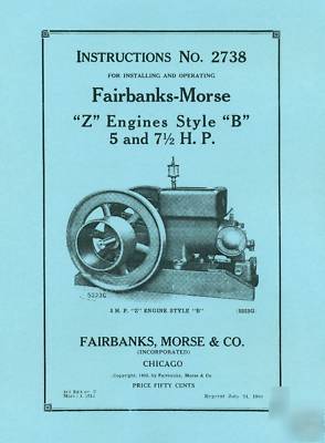 Fairbanks - morse 5 & 7Â½ h.p. manual no 2738