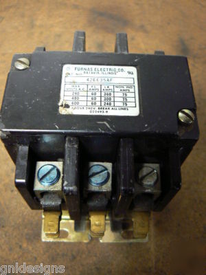 Furnas 42EE35AF contactor 60 amp 600V 3 pole 120V coil 