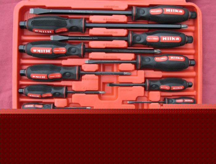 New ultra tough hilka S2 steel 12PC screwdriver set 