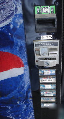 Vendo v-190 6-selection pepsi soda machine on wheels 