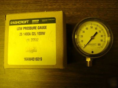 Ashcroft low pressure gauge, 0-100