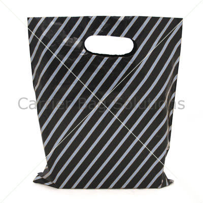 300 black and silver plastic carrier bags - 22